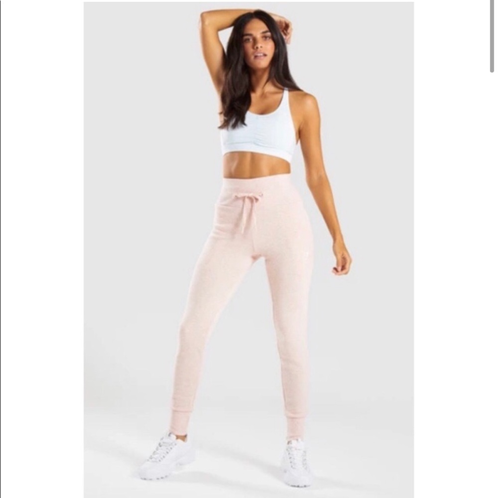 Gymshark High Waisted Joggers - Blush Nude Marl